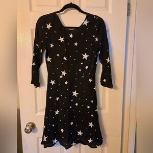 GAP Black Dress with White Star Pattern